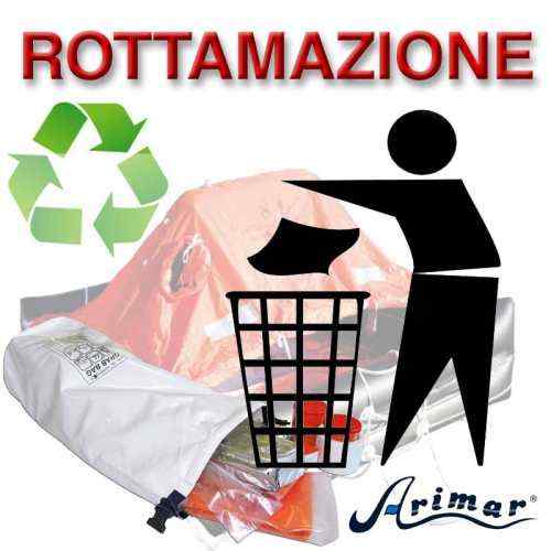 Zattera ISO 9650 Italia + Grab Bag oltre 12 con rottamazione