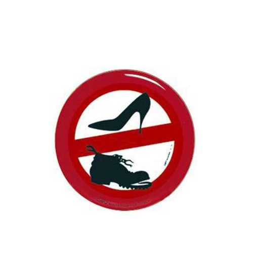 Adesivo divieto indossare scarpe
