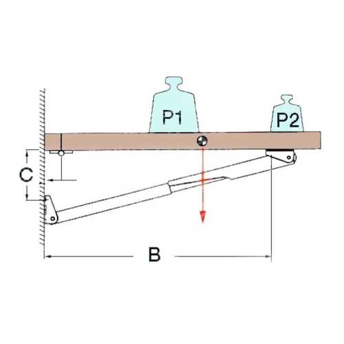 Supporto pieghevole in lega anodizzata