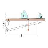 Supporto pieghevole in lega anodizzata