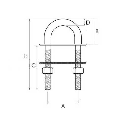 Golfare in acciaio inox AISI 316 misure
