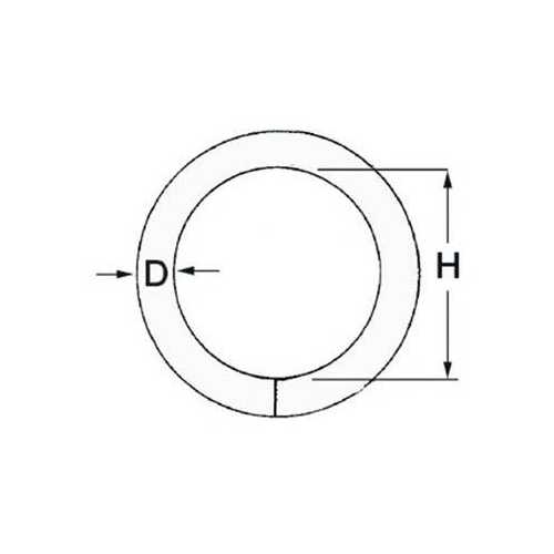 Anello tondo Ø 10 mm in acciaio Inox