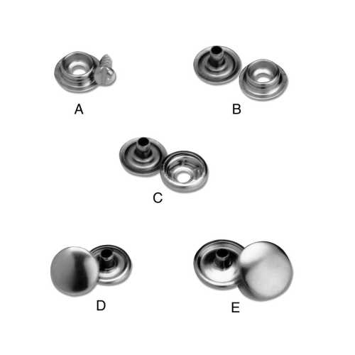 Bottone a pressione in acciaio inox