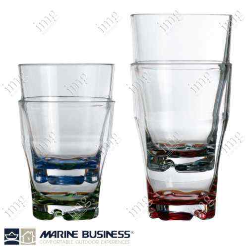 Bicchieri infrangibili Colors Acqua impilabili Marine Business