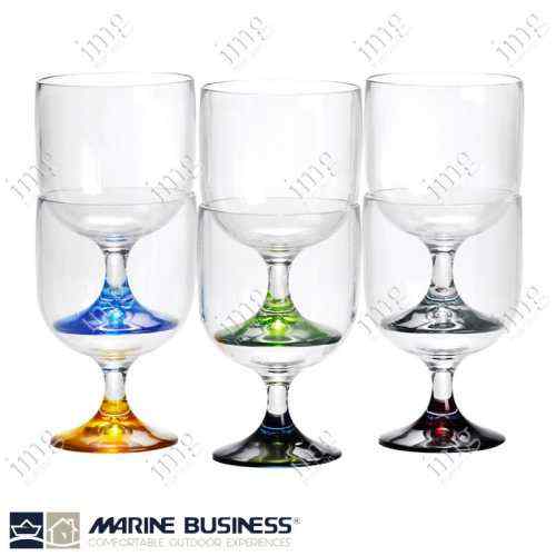 Bicchieri infrangibili Colors Calici Acqua o Vino impilabili Marine Business