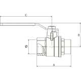 Valvola a sfera bronzo leva in acciaio zincato dis