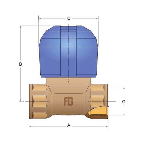 Valvola in bronzo antiblocco