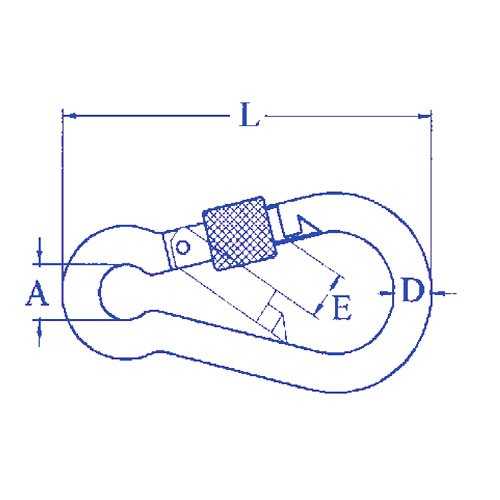 Moschettone con vite inox AISI 316