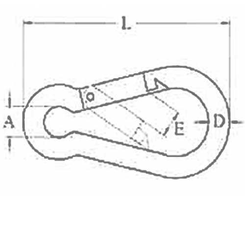 Moschettone inox AISI 316 Standard