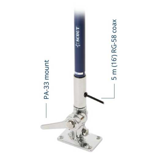 Esempio montaggio Antenna VHF per barca a motore KS-42 SCOUT