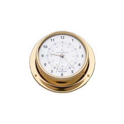 Orologio Ø110 ottone lucido Cap Horizon.