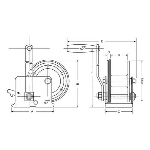 Argano manuale 1100K Argano manuale 1100K