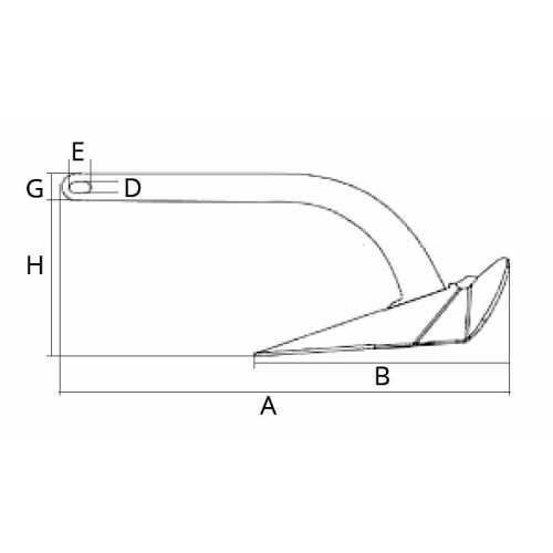 Ancora vomere DC PLASTIMO in acciaio zincato