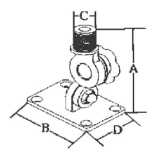 Base antenna doppio snodo AISI 316