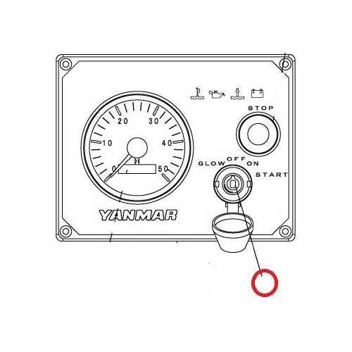 Chiave di avviamento originale Yanmar disegno