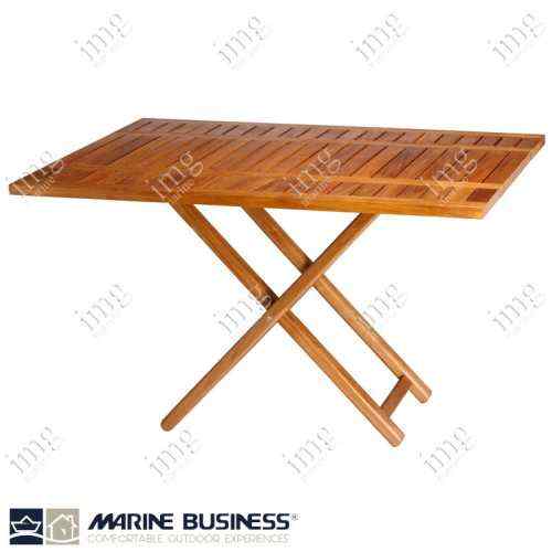 Tavolo Teak pieghevole rettangolare Marine Business