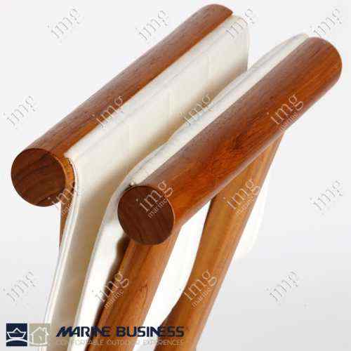 Sgabello Teak pieghevole Olefina Ecrù Marine Business Sgabello Teak pieghevole Olefina Ecrù Marine Business