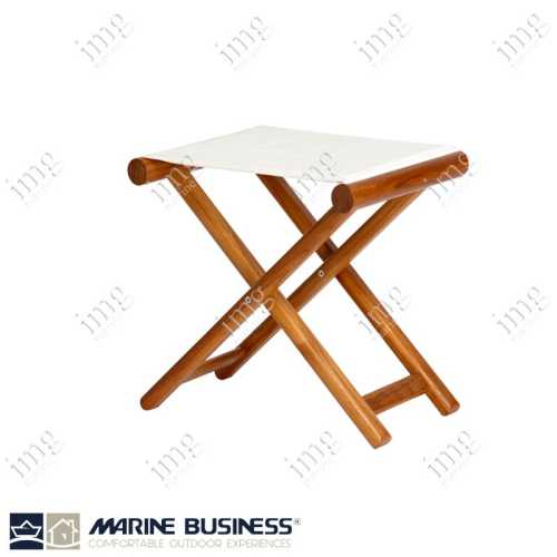 Sgabello Teak pieghevole Olefina Ecrù Marine Business