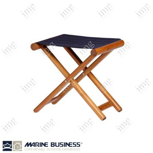 Sgabello Teak pieghevole Olefina Blue Navy Marine Business