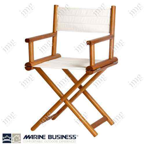 Sedia Regista Teak pieghevole Olefina Ecrù Marine Business