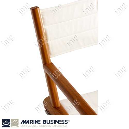 Sedia Regista pieghevole in Teak Marine Business dettaglio schienale Sedia Regista pieghevole in Teak Marine Business dettaglio schienale