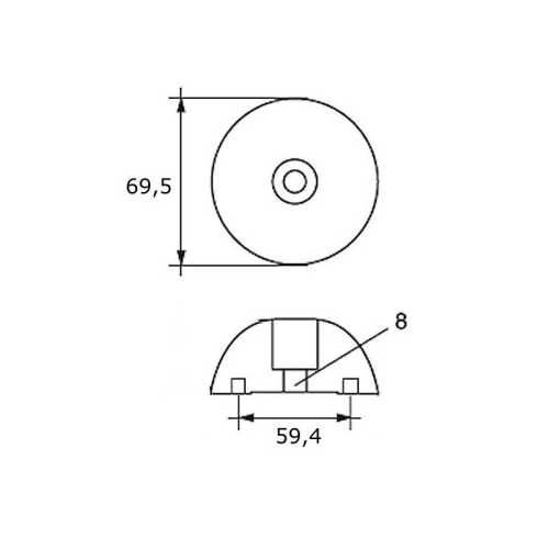 Anodo Ogiva per Flexofold 3 pale originale