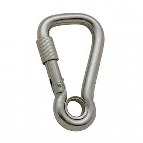 Moschettone Wide Lock inox AISI 316 con occhio
