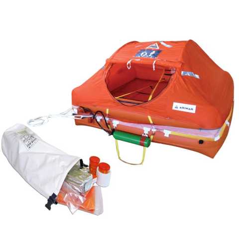 Zattera di salvataggio OCEANUS PG ISO 9650-1 Italia + Grab Bag