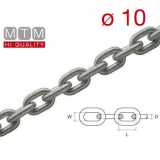 Catena calibrata zincata MTM Ø 10 passo 28 per verricelli