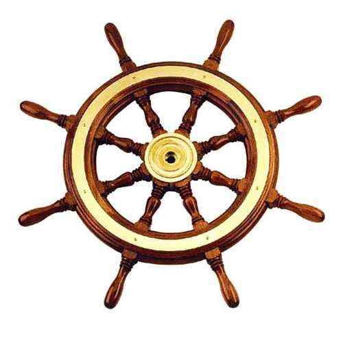 Ruota timone Mogano e Ottone