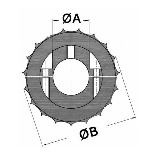 Taglia cime doppio per asse misure