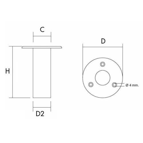 Bicchiere per passerella