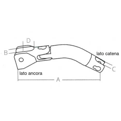 Giunto per ancora cardanico Trimmer Douglas Marine