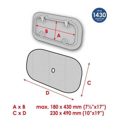 Zanzariera Oblò 180x430 Waterline Design
