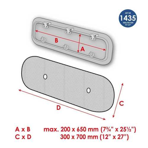 Zanzariera Oblò 200x650 Waterline Design