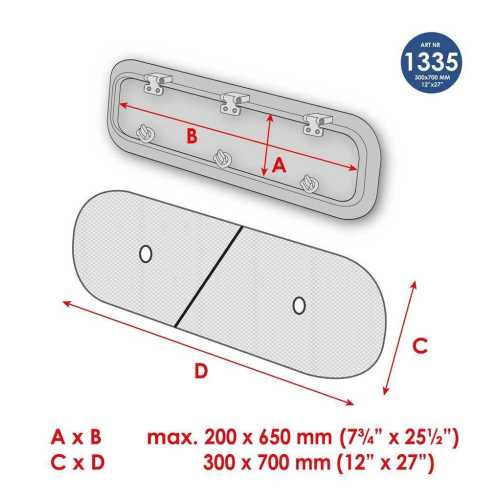 Oscurante Oblò 200x650 Waterline
