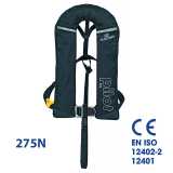 Giubbotto gonfiabile 165N Pilot Black cintura di sicurezza (Harness) Plastimo