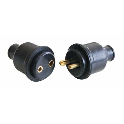 Presa e spina 2 poli in gomma