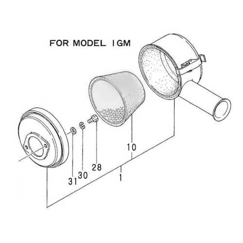 Filtro aria Yanmar 1GM disegno