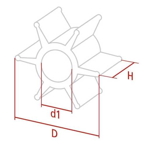 Girante 129670-42610 Yanmar misure