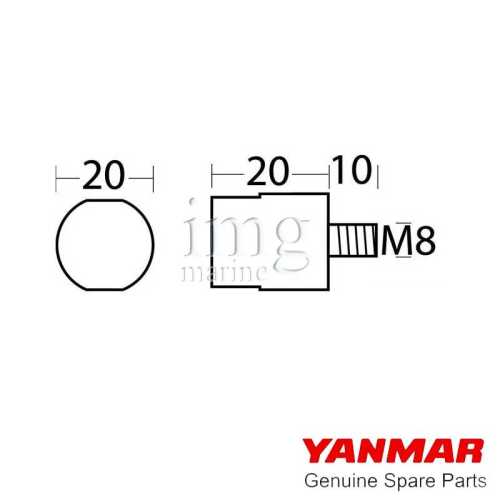 Anodo barrotto Yanmar 1GM yanmar