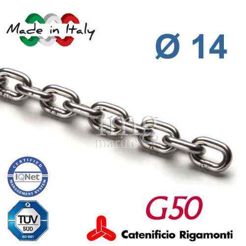 Catena calibrata inox G50 Ø 14 Rigamonti