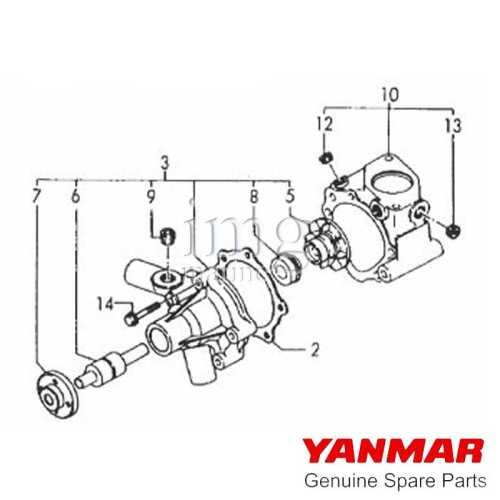 Pompa acqua dolce Yanmar 2/3/GMF disegno
