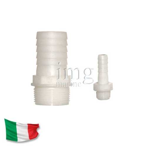 Raccordo dritto in PVC per serbatoio