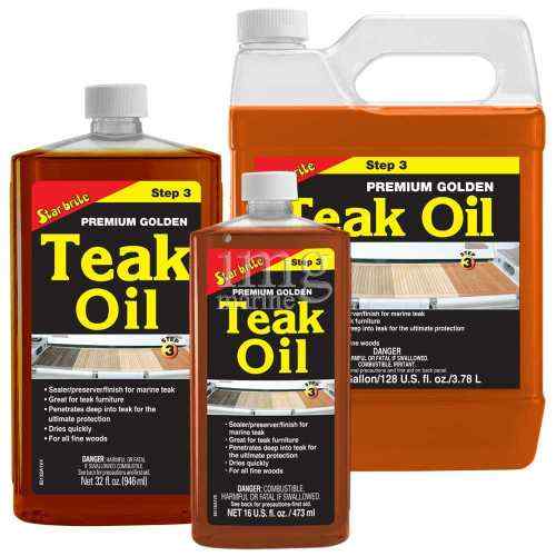 Olio impregnate Golden Teak Oil Star Brite fase 3