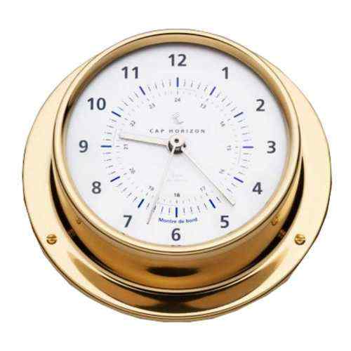 Orologio Ø120 ottone lucido Cap Horizon
