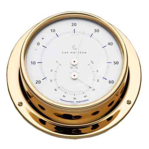 Termoigrometro Ø120 Cap Horizon ottone lucido