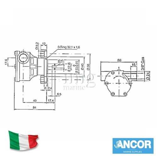 Pompa ST135 ANCOR misure