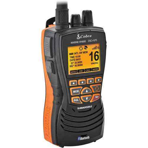 VHF portatile Cobra MR HH600 GPS BT EU con DSC colore nero