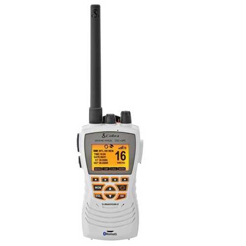 VHF portatile Cobra MR HH600 GPS BT EU con DSC colore bianco